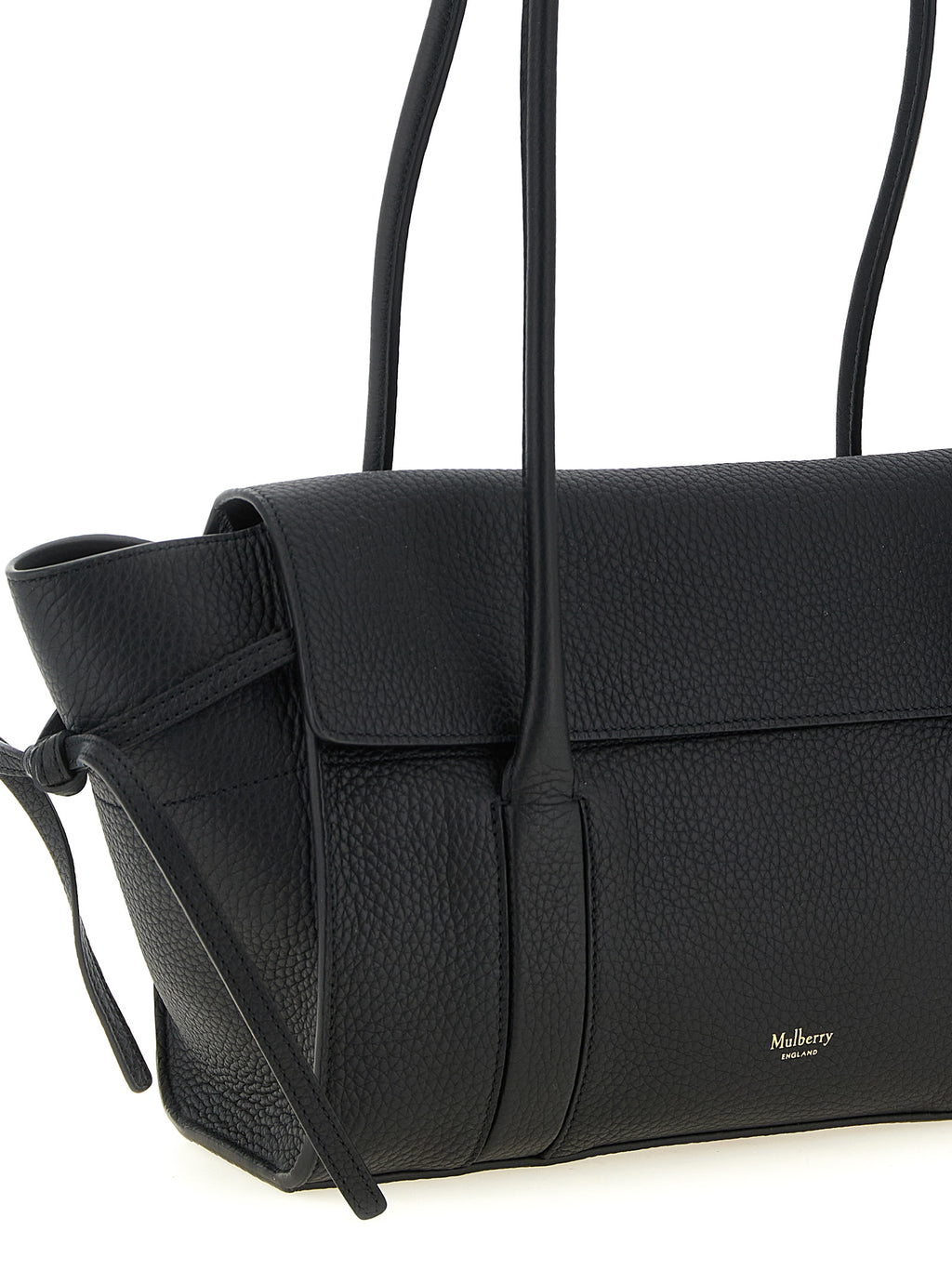 Black Calfskin Shoulder Bag