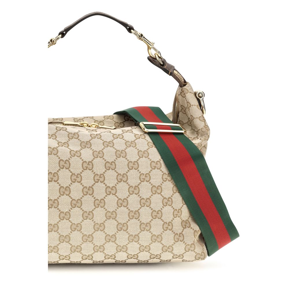Beige Fabric Shoulder Bag