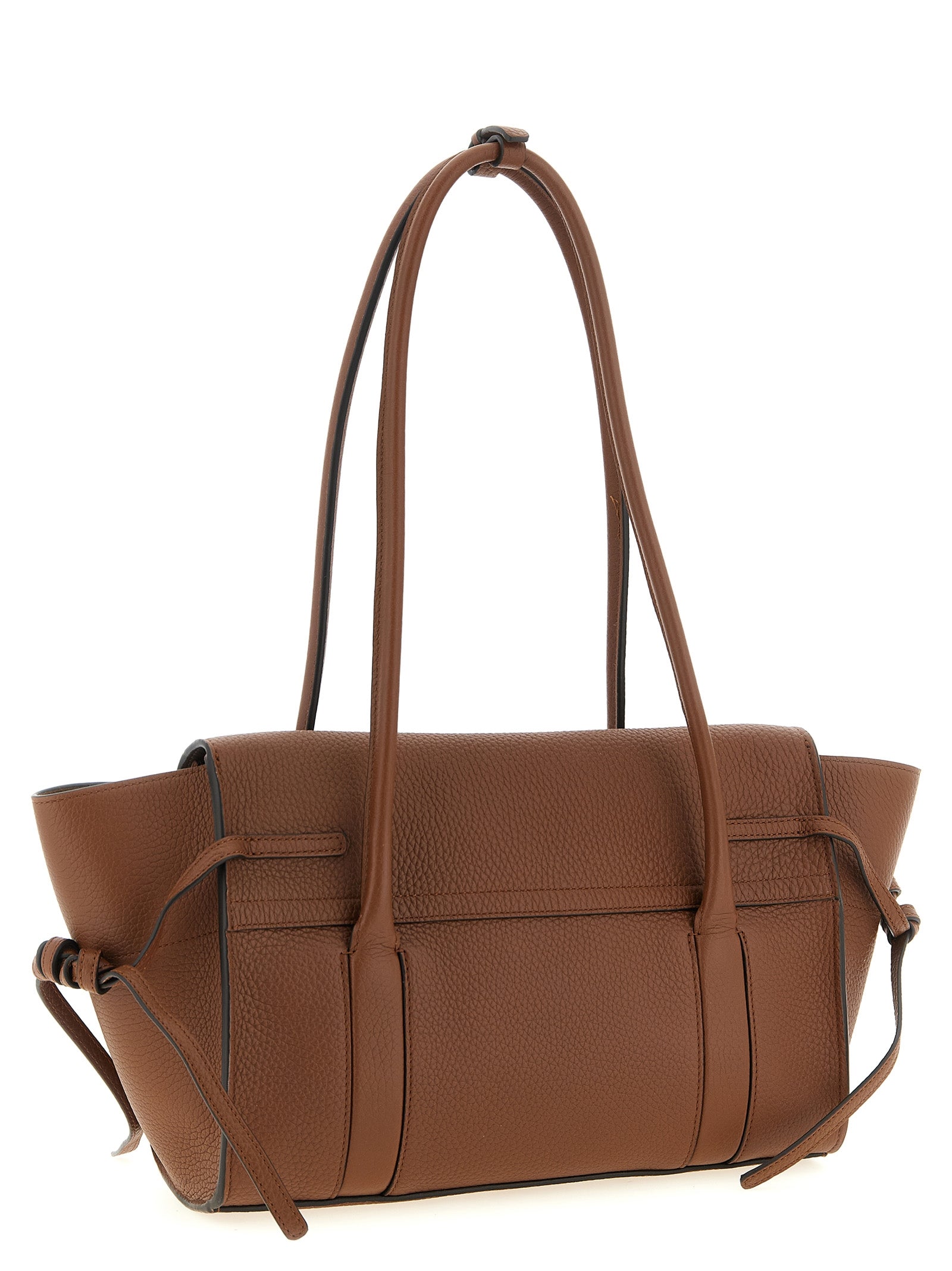 Brown Calfskin Shoulder Bag