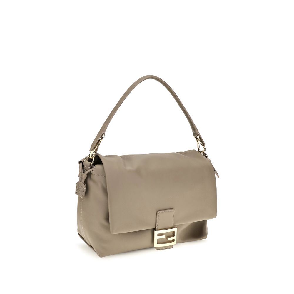 Beige Calf Leather Bos Taurus Shoulder Bag
