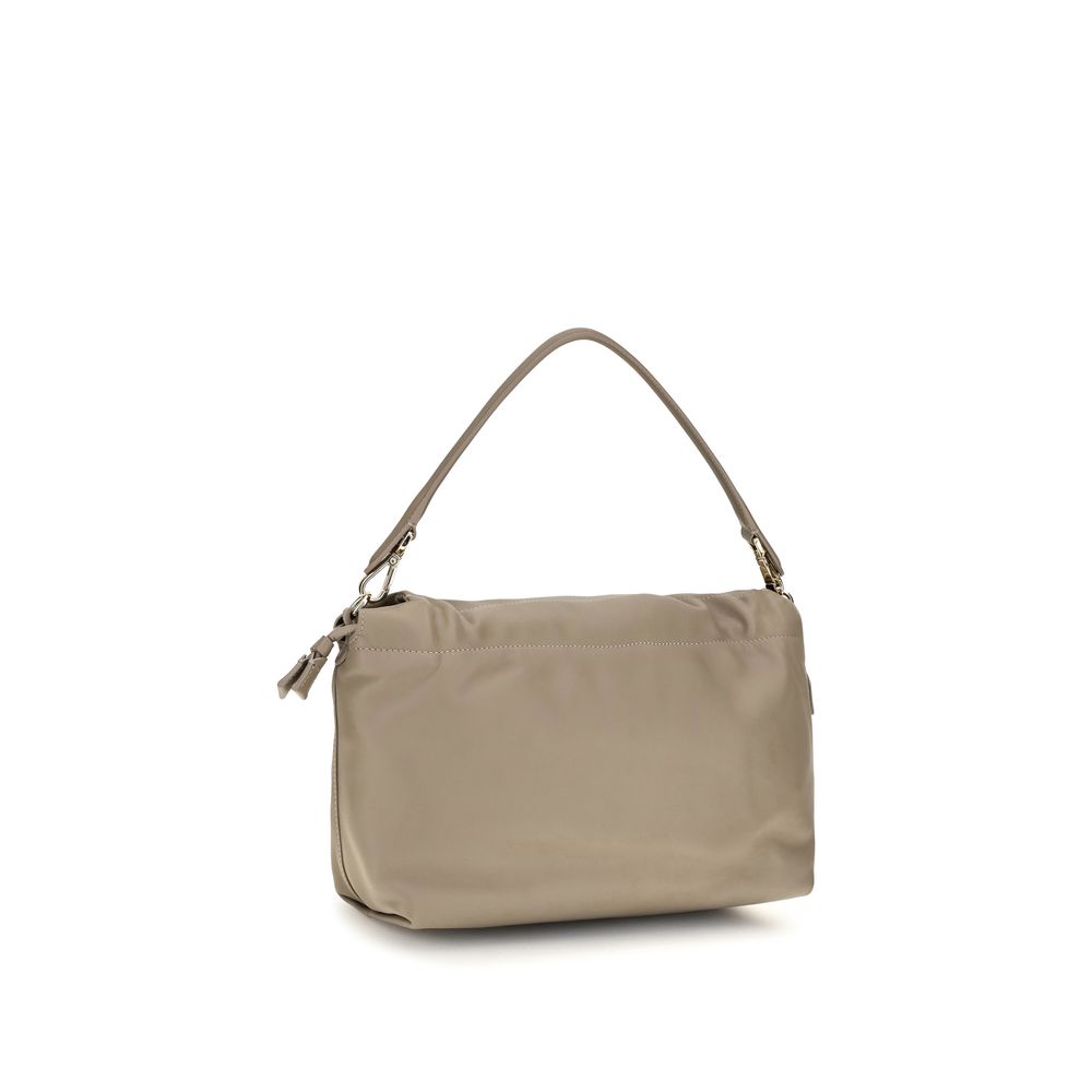 Beige Calf Leather Bos Taurus Shoulder Bag