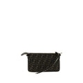 Brown Polyester Shoulder Bag