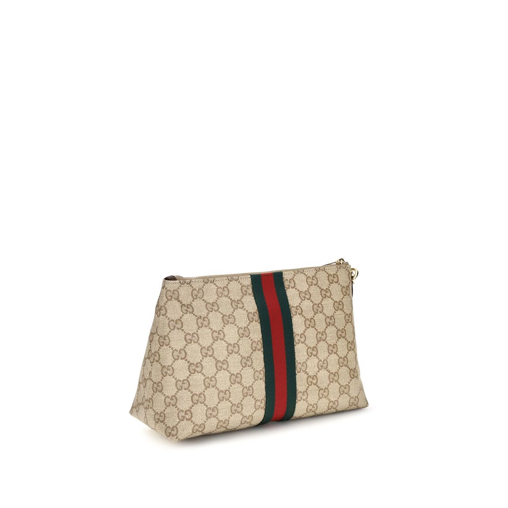 Beige Fabric Shoulder Bag