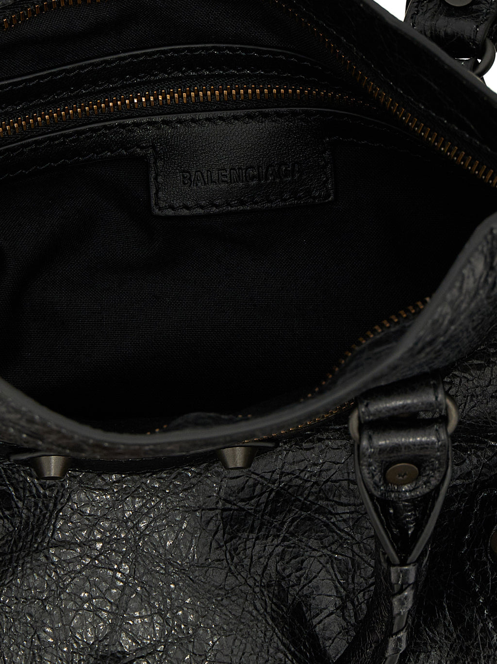 Black Lamb Leather Handbag
