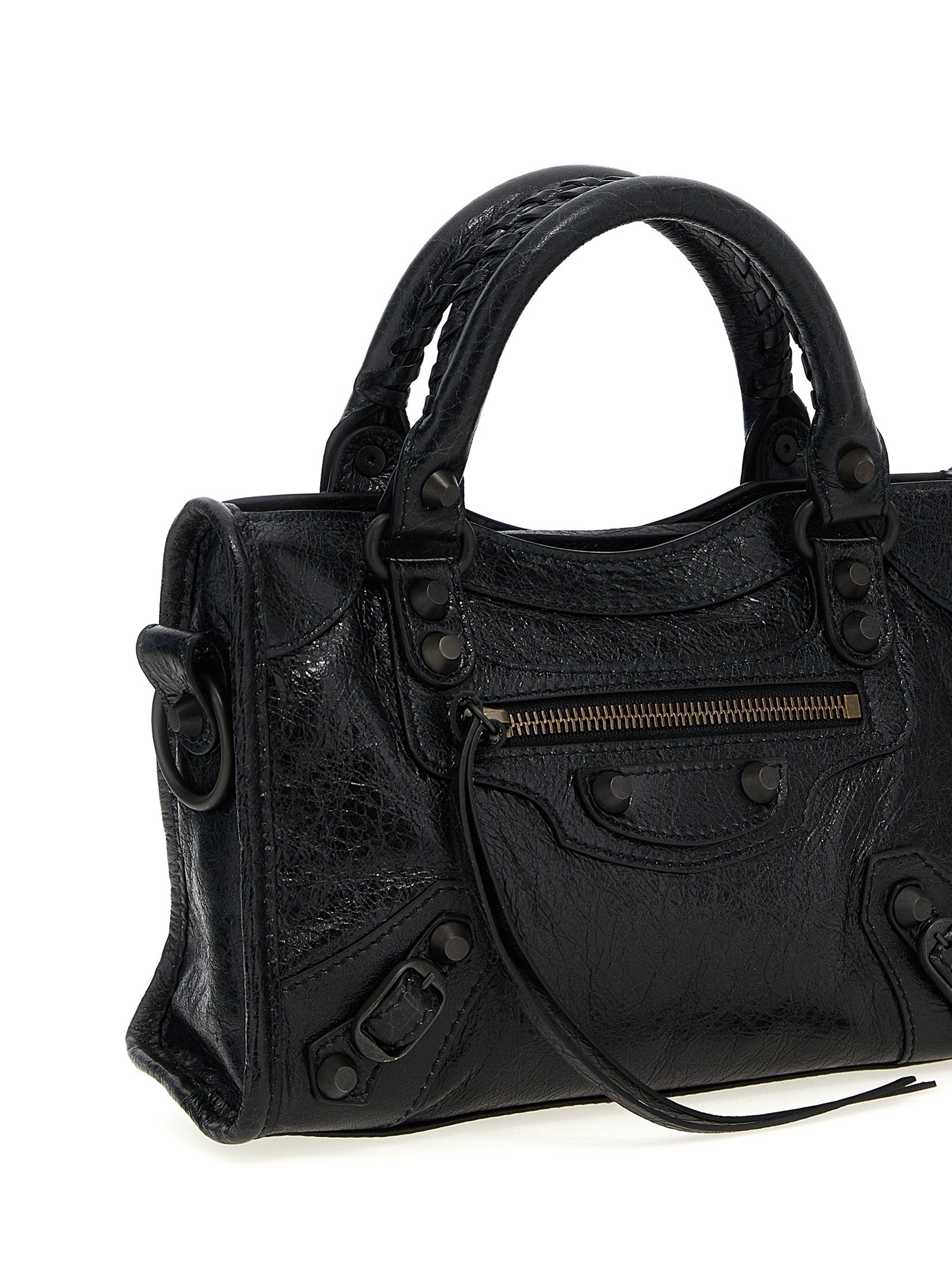 Black Lamb Leather Handbag