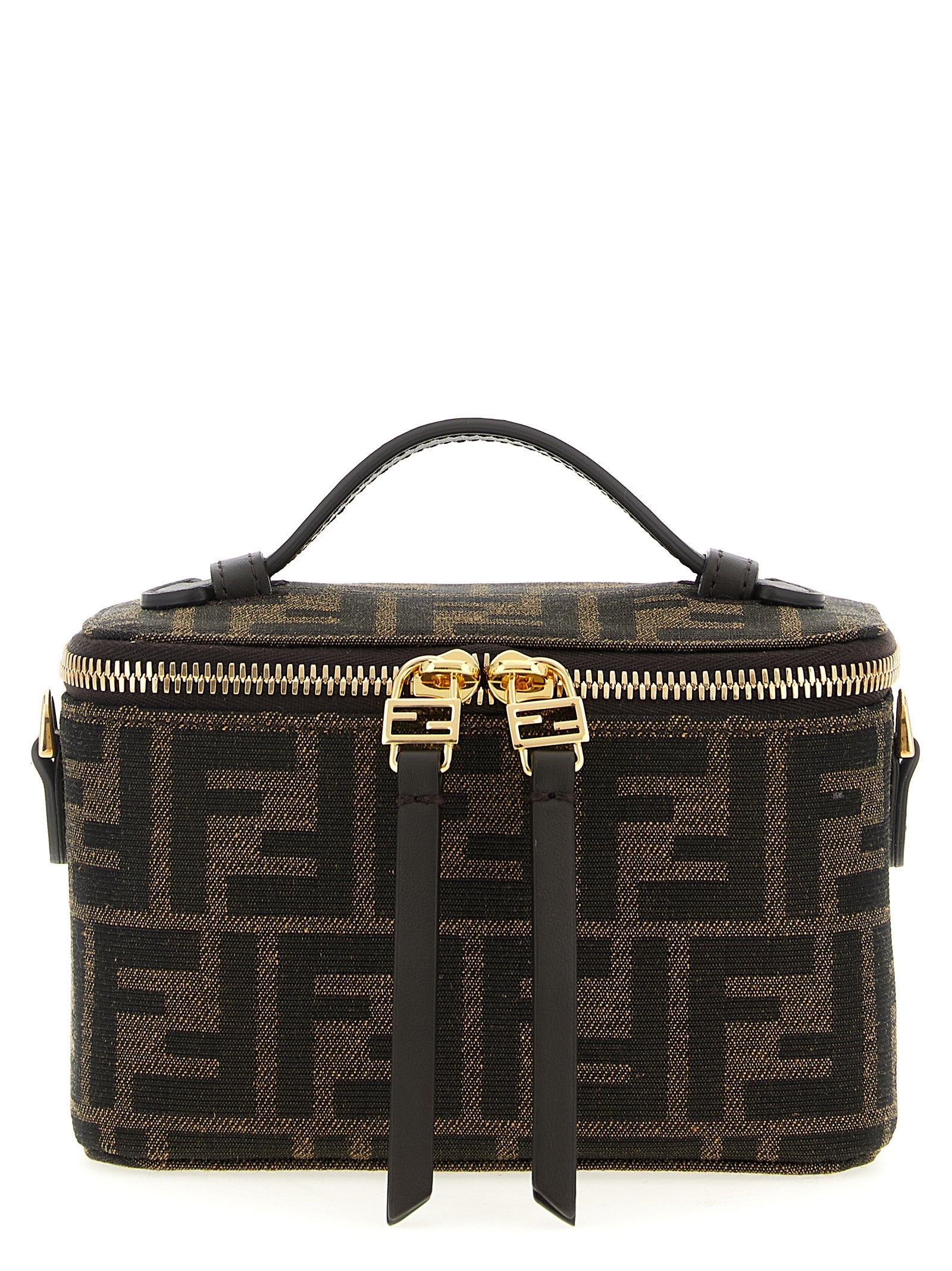 Brown Polyester Handbag
