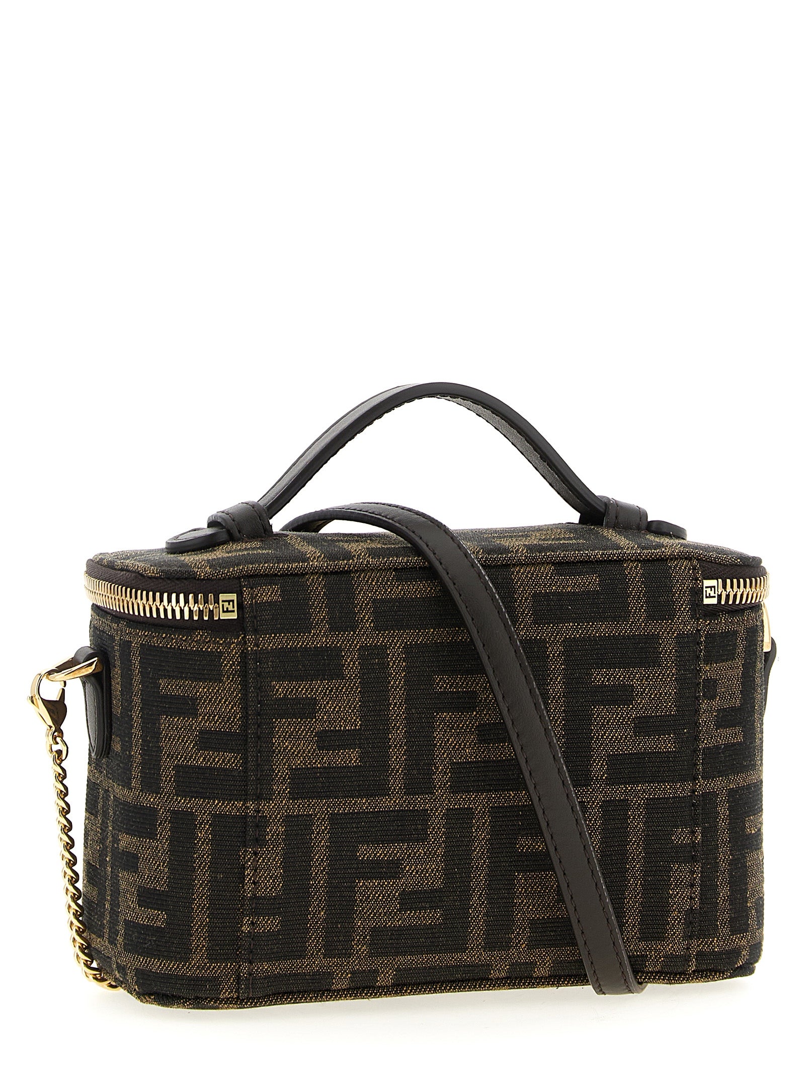 Brown Polyester Handbag