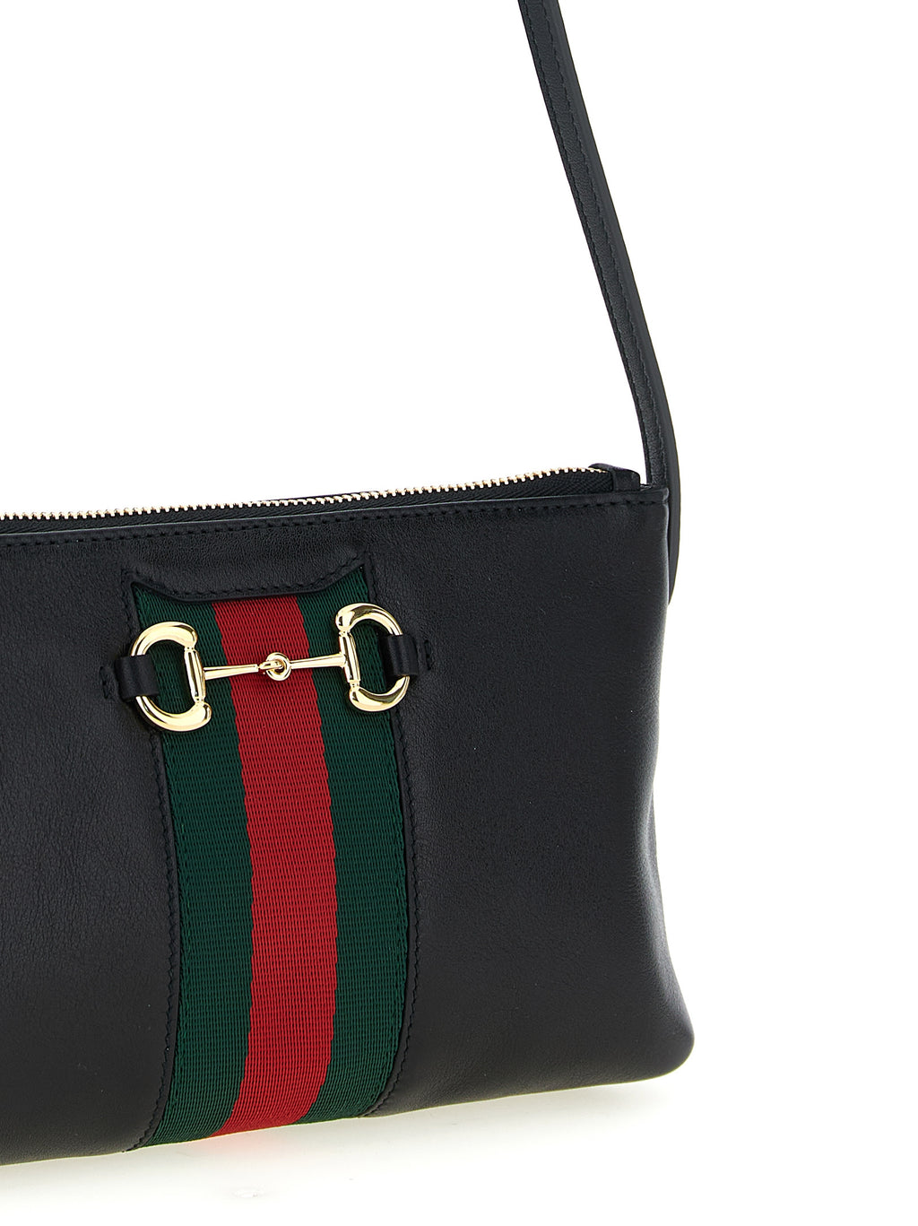 Black Calfskin Shoulder Bag