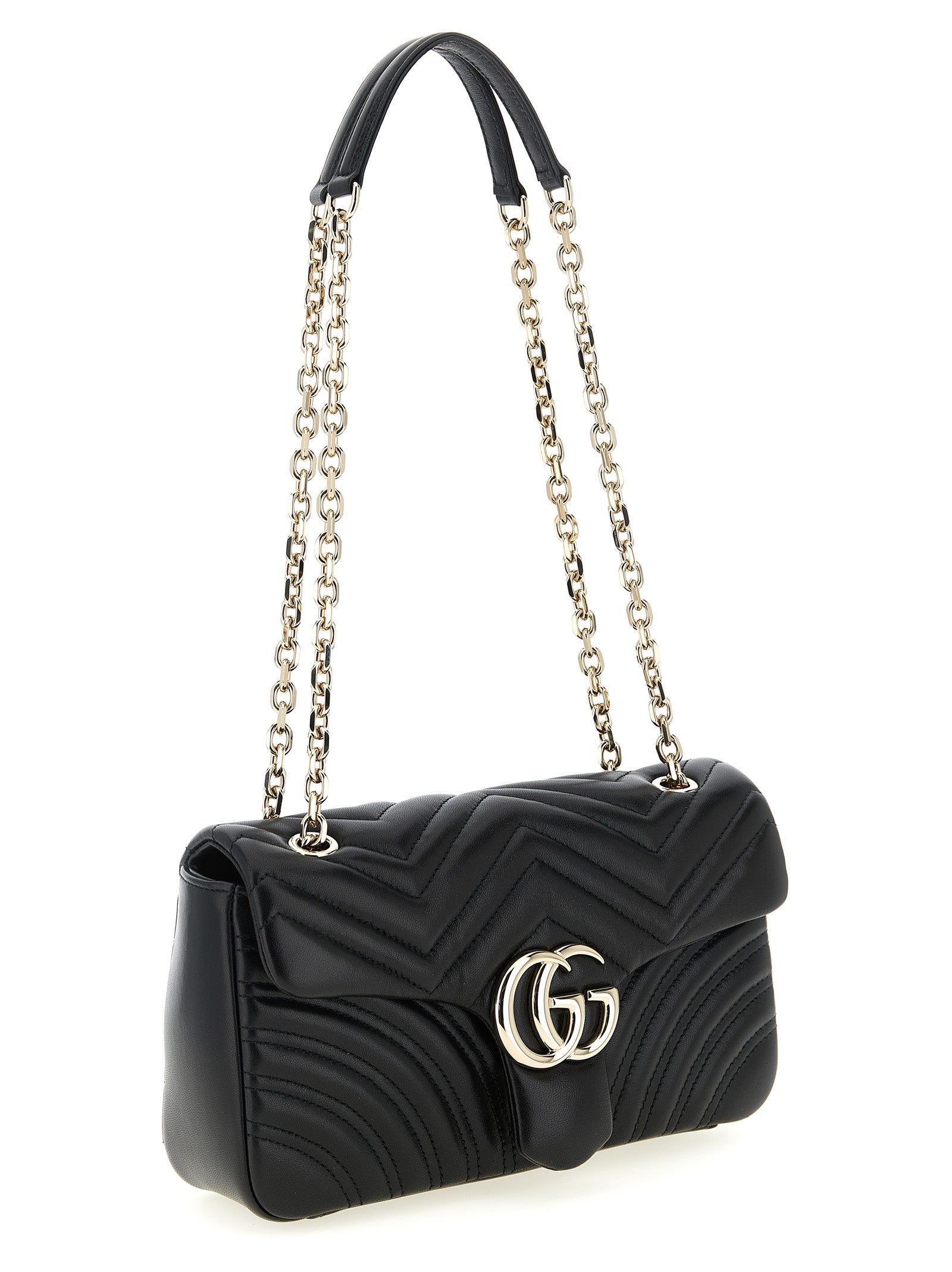 Black Lamb Leather Shoulder Bag