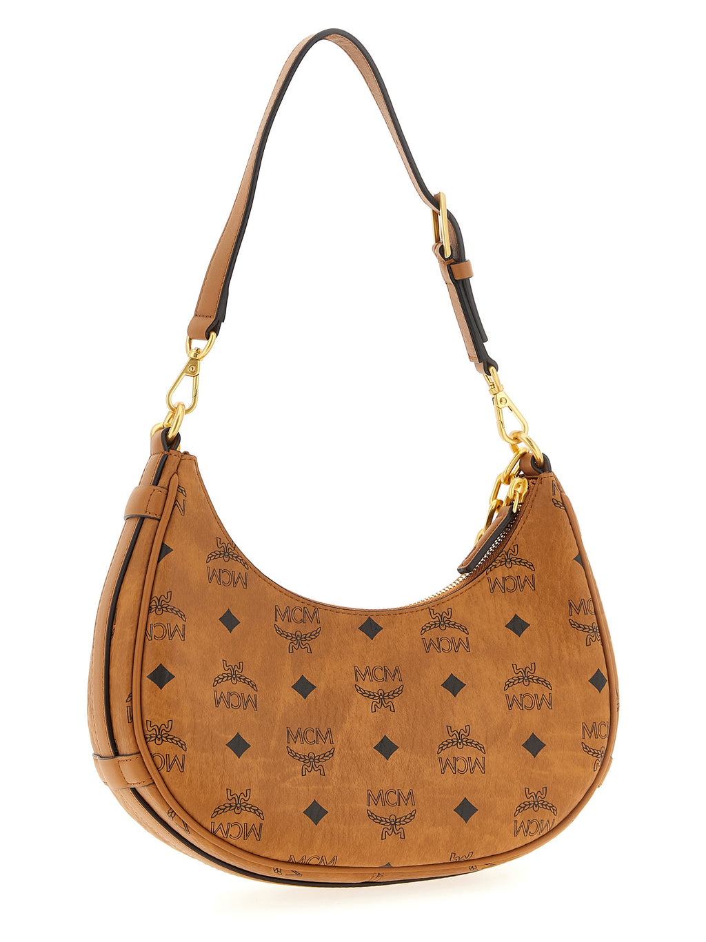 Brown Polyethylene Shoulder Bag