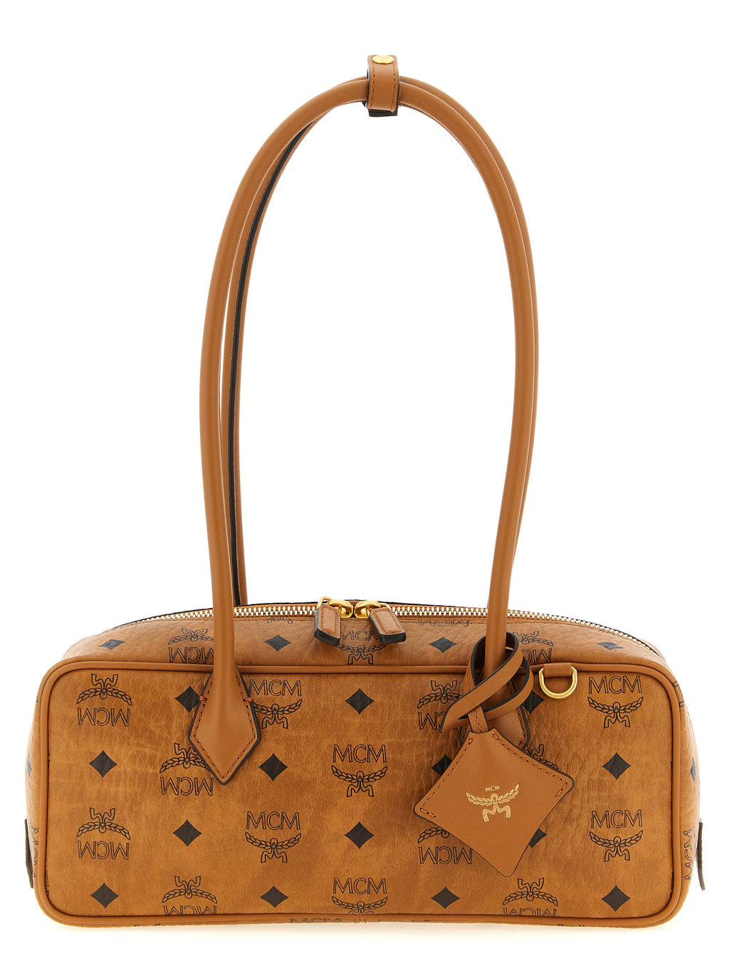 Brown Polyethylene Shoulder Bag