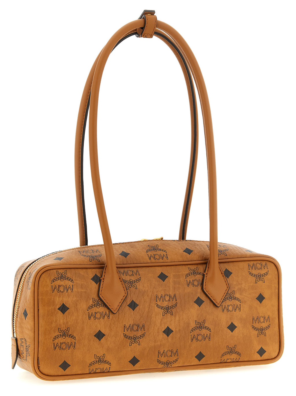 Brown Polyethylene Shoulder Bag