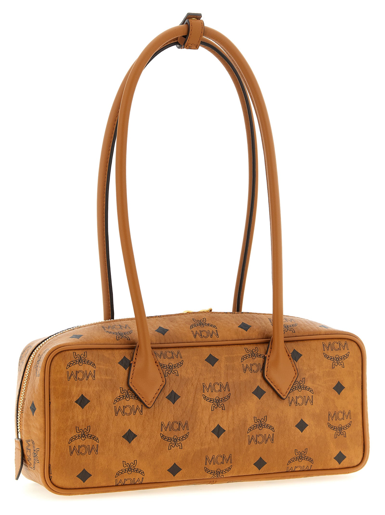Brown Polyethylene Shoulder Bag