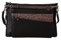 Black Exotic Leather Shoulder Sling Alta Sartoria Bag