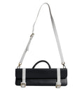 Blue White Calfskin Leather Crossbody Shoulder Bag